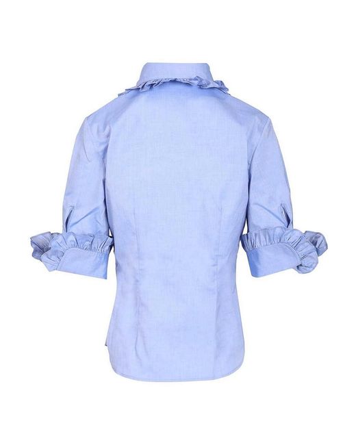 Vivienne Westwood Blue Toulouse Frill Shirt