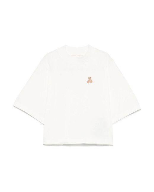 Palm Angels White T-Shirt Mini Bear