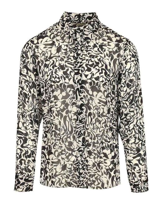 Dries Van Noten Black Carvies Viscose Shirt for men