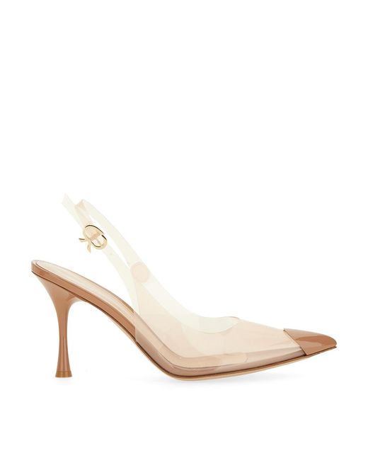 Gianvito Rossi White Slingback Shoe Diana 85