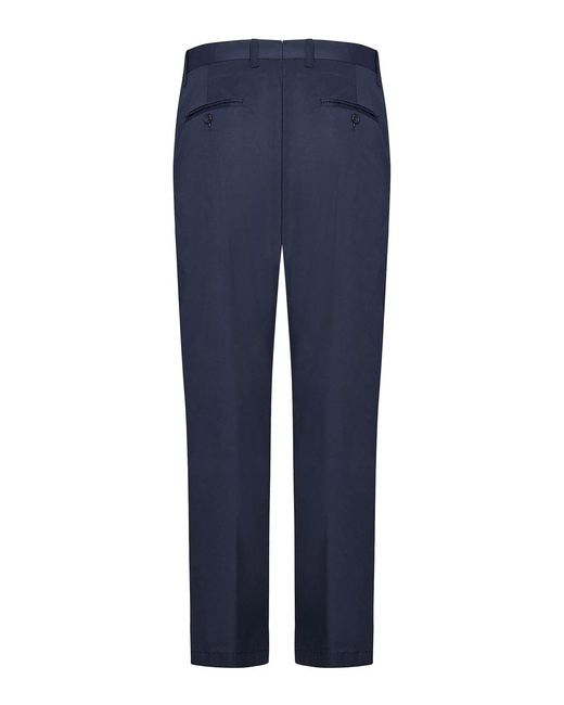 Franzese Collection Blue Pleat Trousers for men