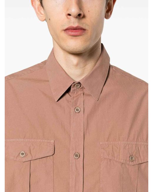 Emporio Armani Pink Cotton Shirt for men