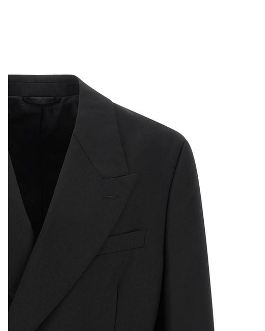 mfpen Black Double-Breasted Blazer for men