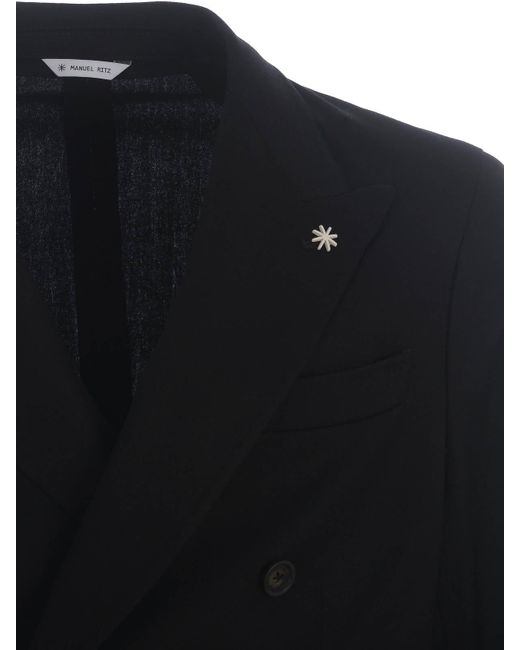 Manuel Ritz Black Blazer for men