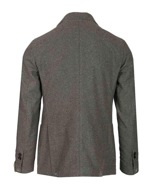 Guarinucci Gray Unlined Double-Breasted Blazer for men