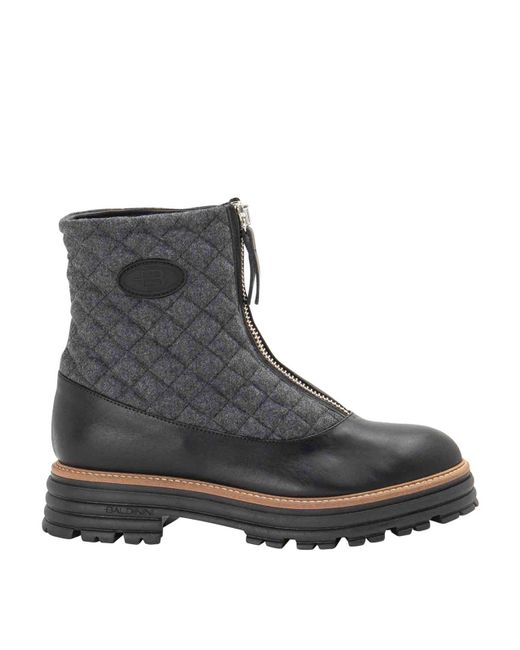 Baldinini Black Quilted Zip Boots
