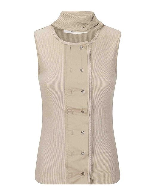 Lemaire Natural Asymmetrical Fitted Top
