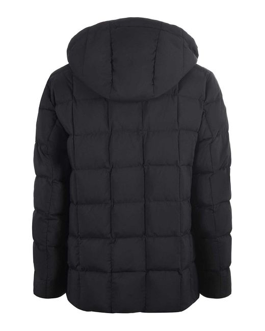 Fay Black Quilted Nylon Down Jacket for men