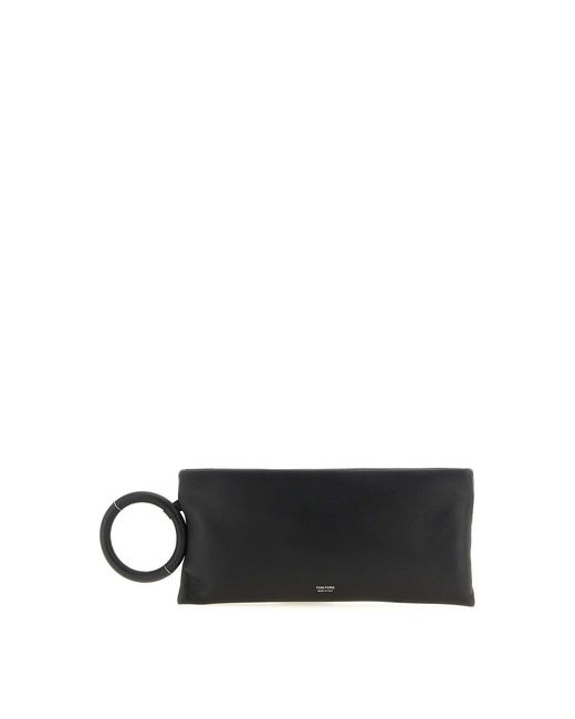 Tom Ford Black Nappa Leather Clutch
