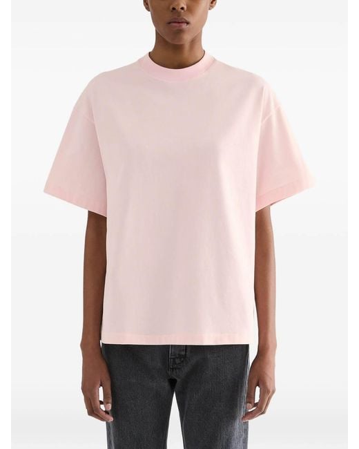 Jil Sander Pink Cotton T-Shirt