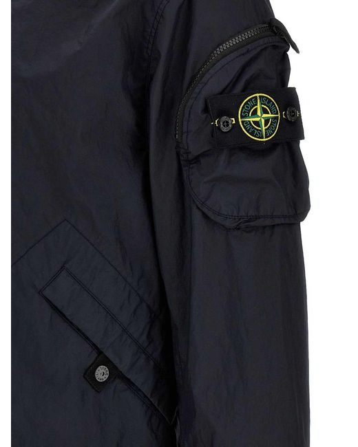 Stone Island Blue Parka for men