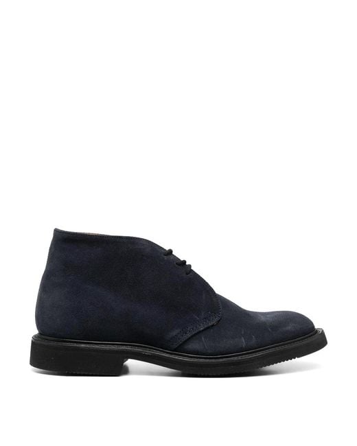 Tricker's Blue Suede Lace-Ups for men