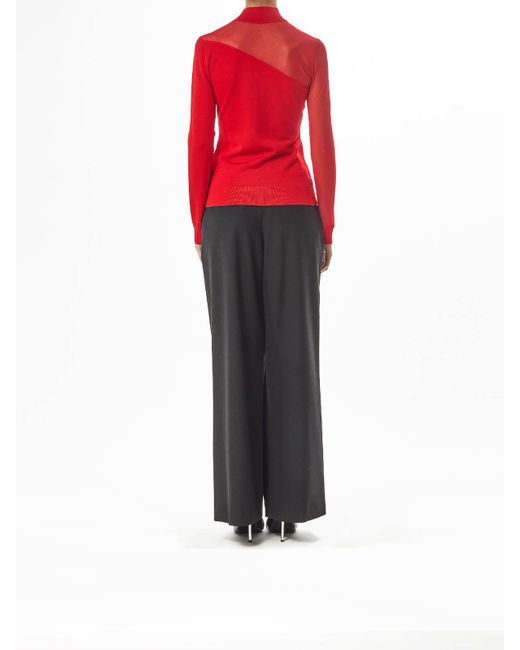 Karl Lagerfeld Red Karl Signature Mock Neck