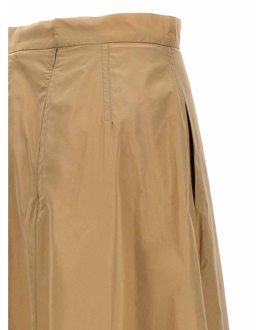 Jil Sander Natural Long Flared Skirt