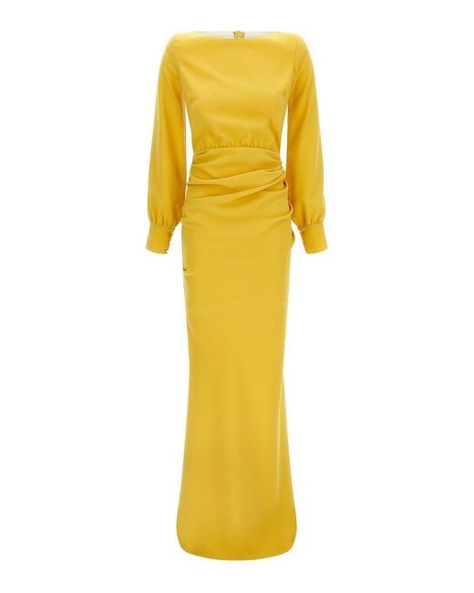 Elisabetta Franchi Yellow Carpet Dress