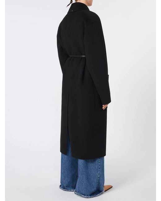 Sportmax Black Abate Belted Coat