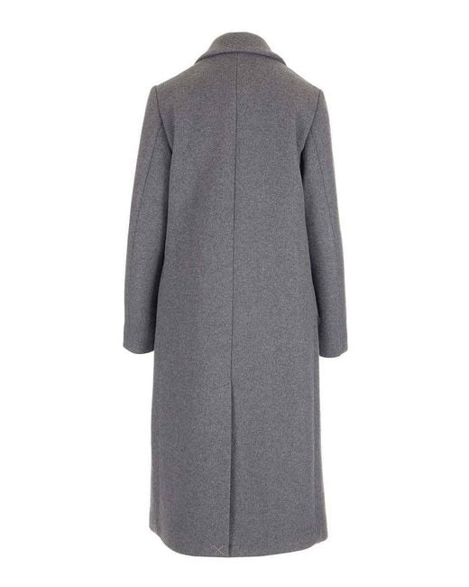 Loewe Gray Wool And Cashmere Long Coat