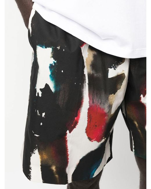 McQueen Red Multicolour Shorts for men
