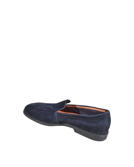 Santoni Blue Flat Shoes for men