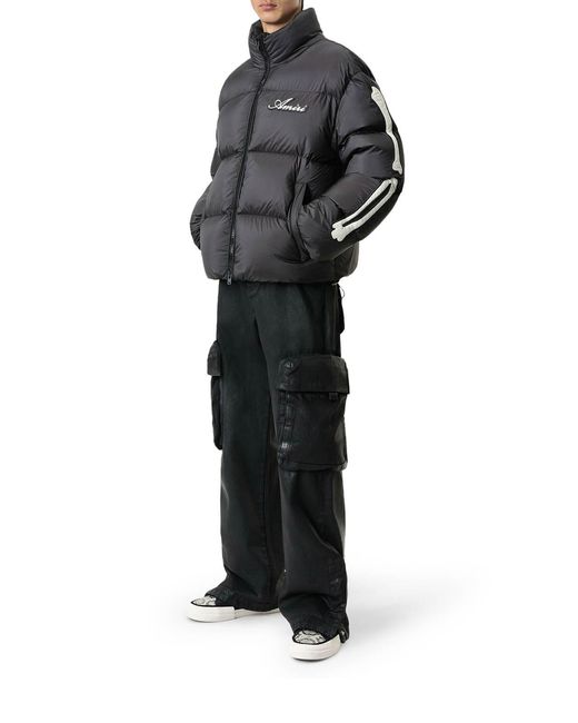 Amiri Black Bones Down Jacket for men