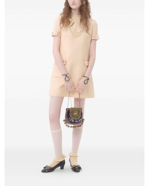 Valentino Garavani Natural Crepe Couture Minidress