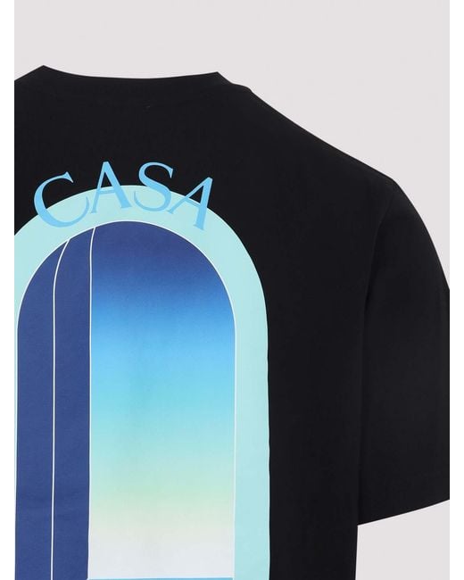 Casablanca Black Short-Sleeve T-Shirt for men