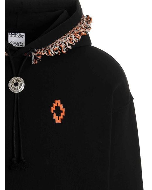 Marcelo Burlon Black Cotton Sweatshirt for men