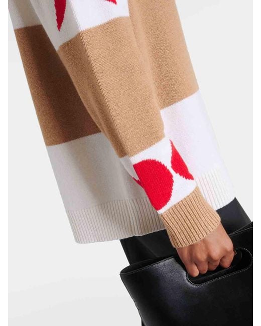 Max Mara Red Dirce Oversized Wool And Cashmere Jumper