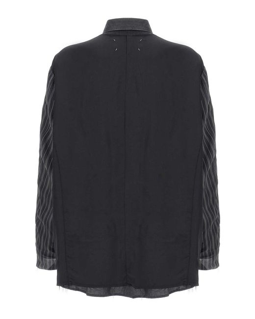 Maison Margiela Blue Patchwork Reversible Jacket for men