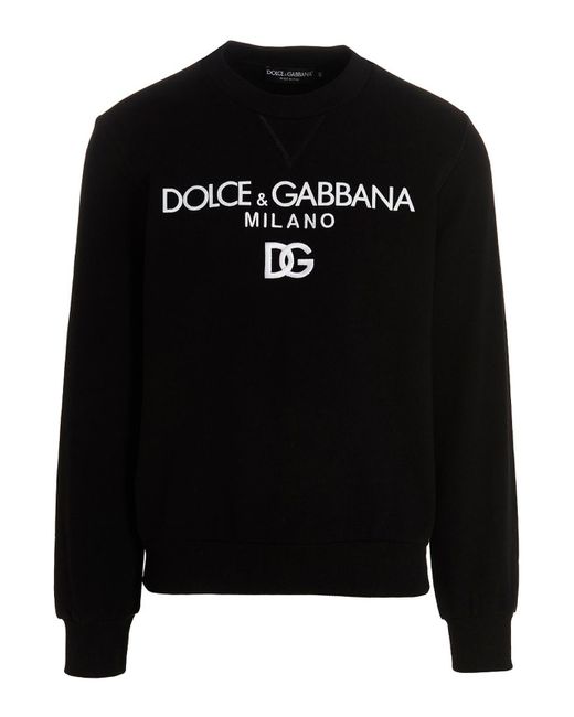 Dolce Gabbana Dg Essential Sweatshirt in Black for Men Lyst UK