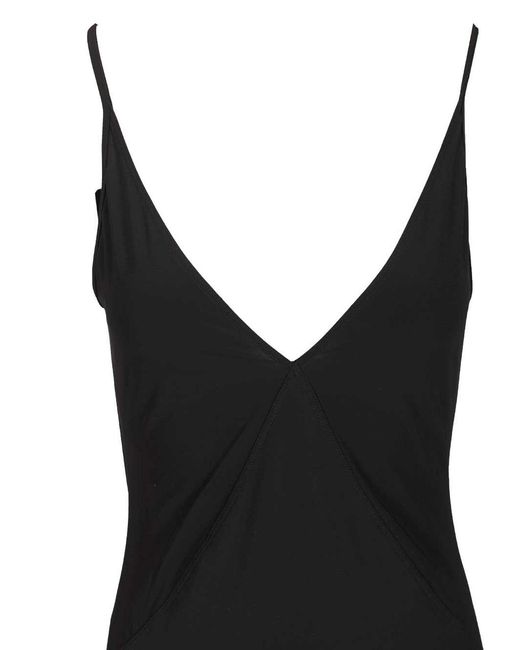 Rick Owens Black Temple One-Piece Swimsuit