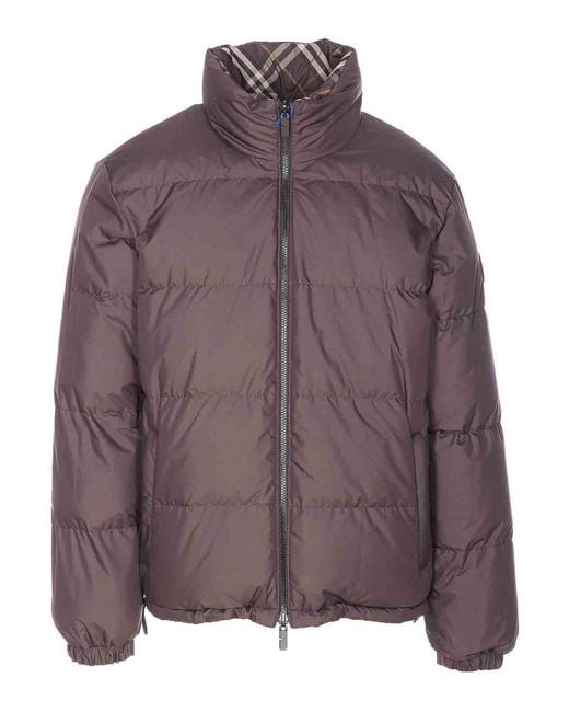 Burberry Brown Reversible Down Jacket for men