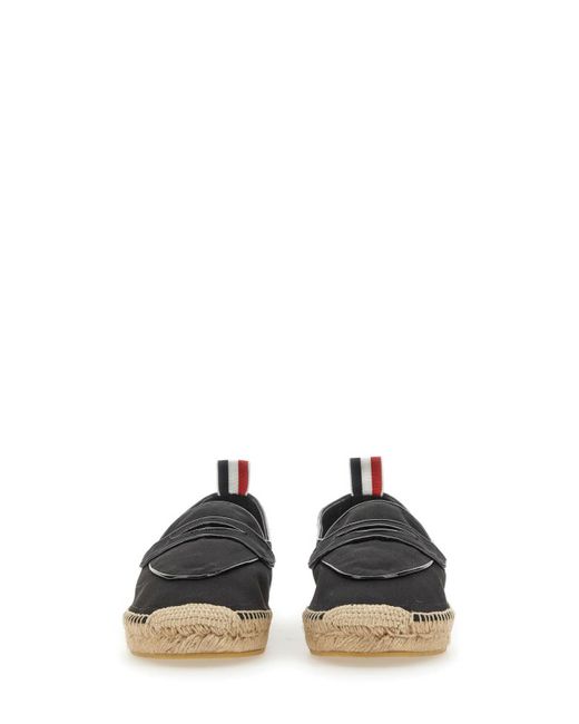 Thom Browne Black Espadrille Penny Varsity