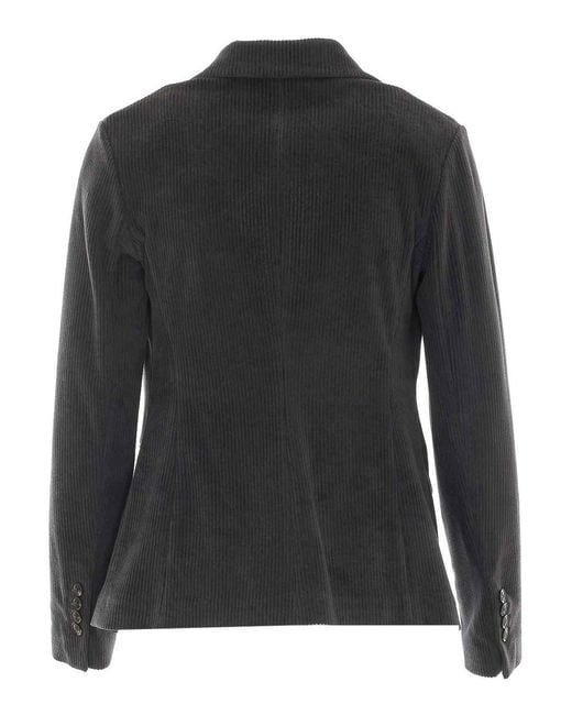 Circolo 1901 Black Double Breasted Velvet Jacket