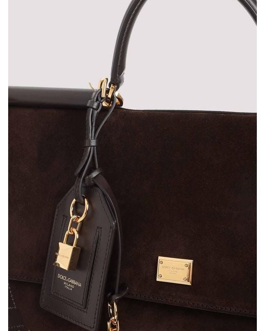 Dolce & Gabbana White Sicily Soft Suede Bag