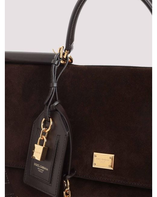 Dolce & Gabbana White Sicily Soft Suede Bag