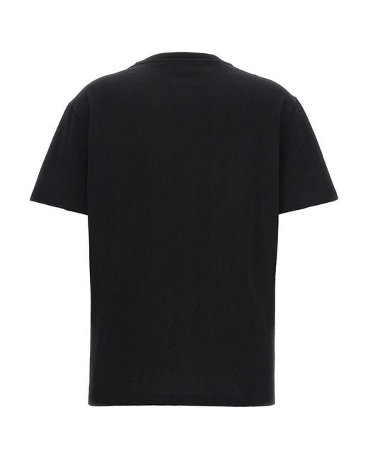 Etro Black Logo Embroidery T-Shirt