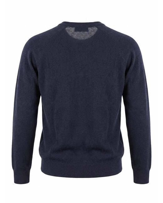 Malo Blue Cashmere Round Neck for men