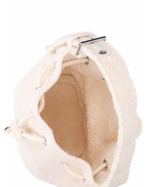 Tory Burch Natural Small Bucket Bag T Monogram