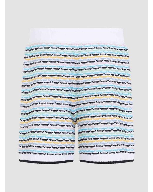 Casablanca Blue Tuck Stitch Short for men