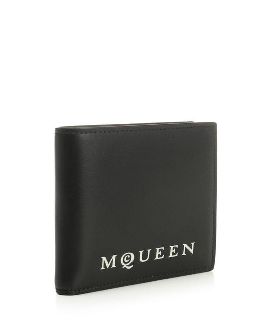 McQueen Black Bifold Wallet for men
