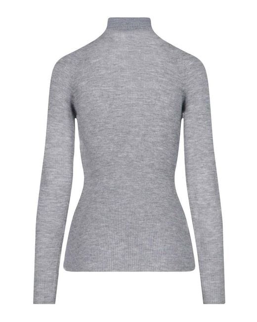 Sa Su Phi Gray Cashmere And Silk Sweater