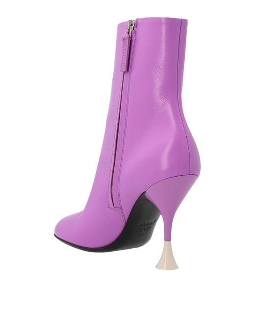 3Juin Purple Lidia Ankle Boots