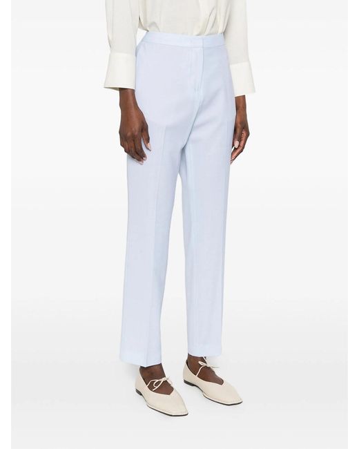 Fabiana Filippi Blue Textured Trousers
