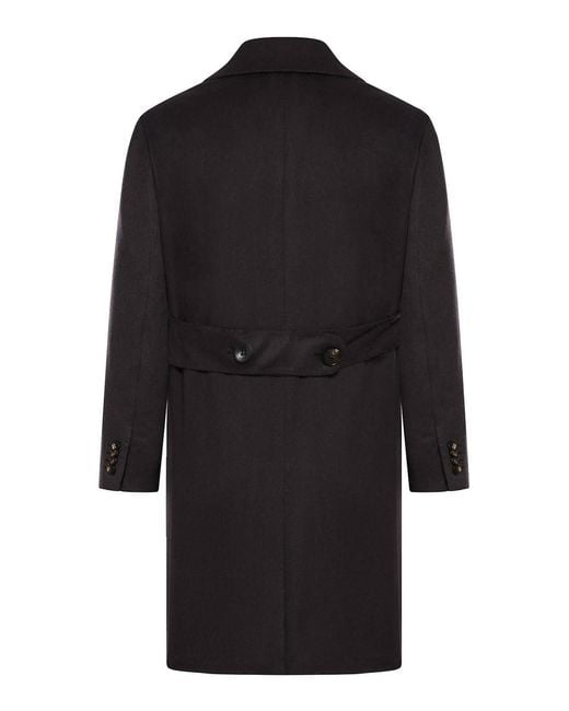 Kiton Black Coat for men