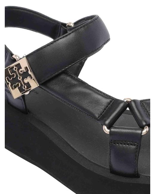 Tory Burch Black Mellow Platform Sandals