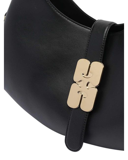 Ganni Black Small Kat Shoulder Bag