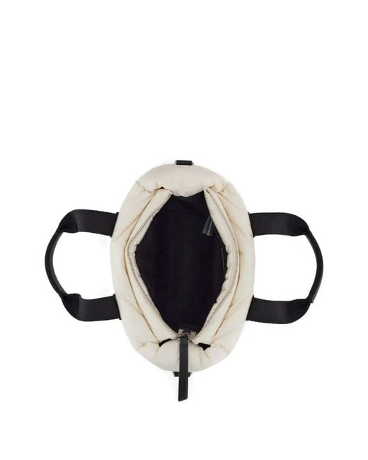 Moncler White Mini Caradoc Tote Bag Natural