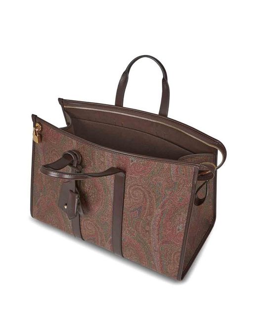 Etro Brown Arnica Travel Bag for men