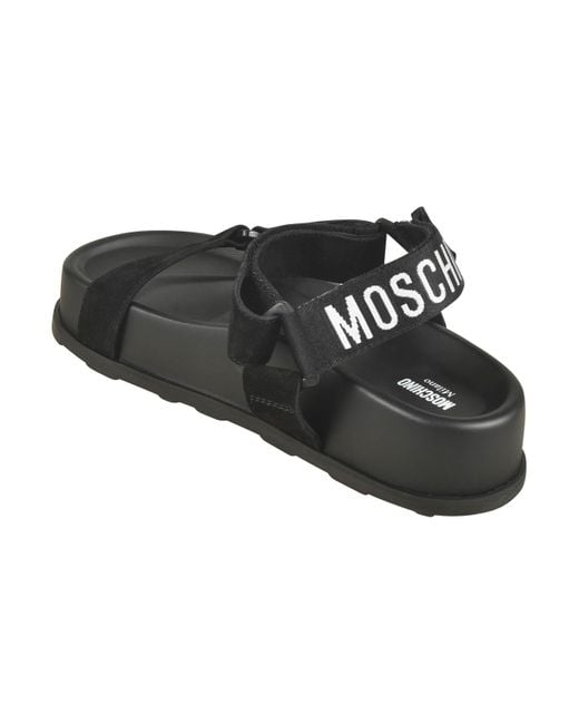 Moschino Black Logo Sandals